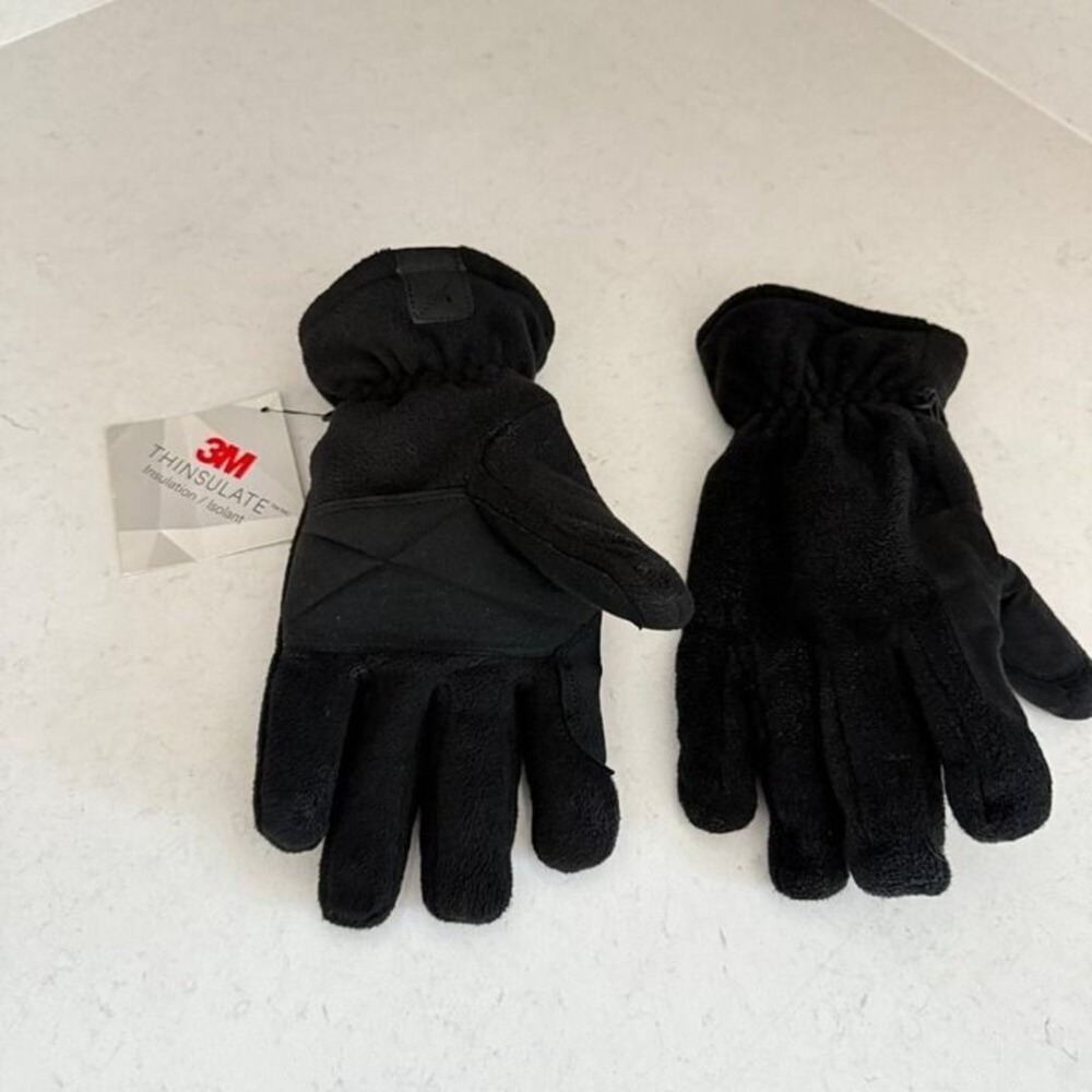 3M Tek Gear Large Microfleece Thinsulate Winter Gloves - Black NWT